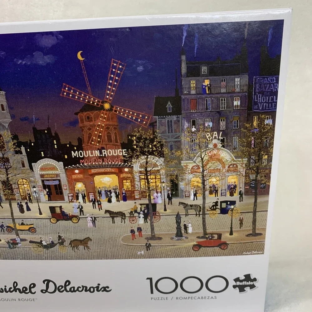 Buffalo Games Michel Delacroix Le Moulin Rouge 1000 Piece Jigsaw Puzzle New Open
